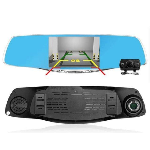 AussieSuperStore Homeware Supplies Dual Camera lens Review Mirror Car Car Video Recorder Dvr Parking Metal Frame 4.3 Inch Dual Camera lens Review Mirror Car Car Video Recorder Dvr Parking CBCARDVRGT6000